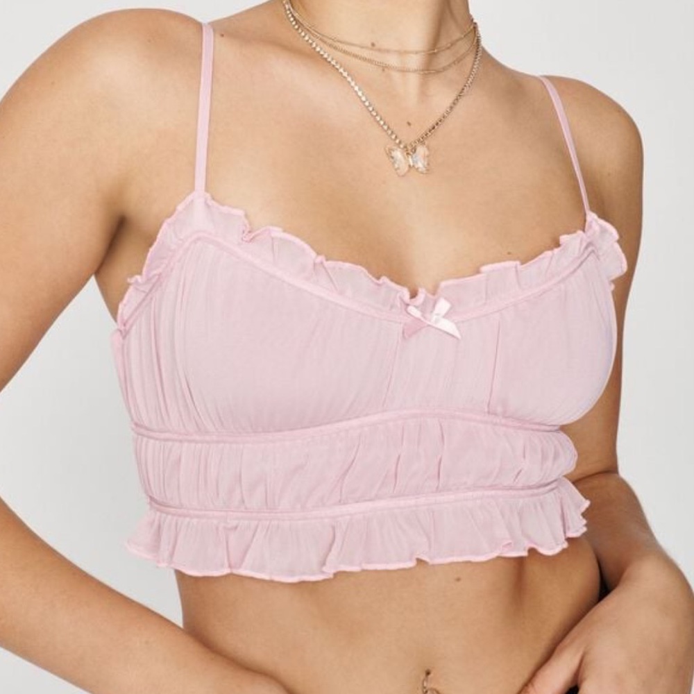 Cinched Mesh Top Purple